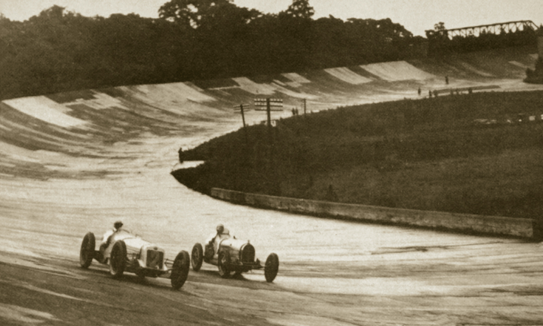 Last race event held at Brooklands, England (1939).