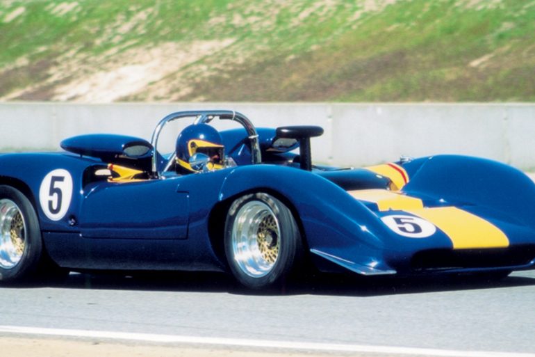 Jim Gallucci behind the wheel of his 1966 Lola T-70.Photo: Casey Annis