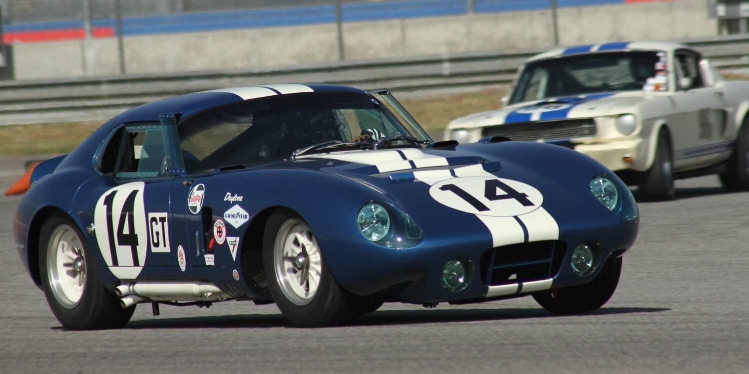 # 14 - 1964 Cobra Daytona - Jim Bouzaglou; # 98B - 1966 Shelby GT350 - Marc A. Petein Craig R. Edwards