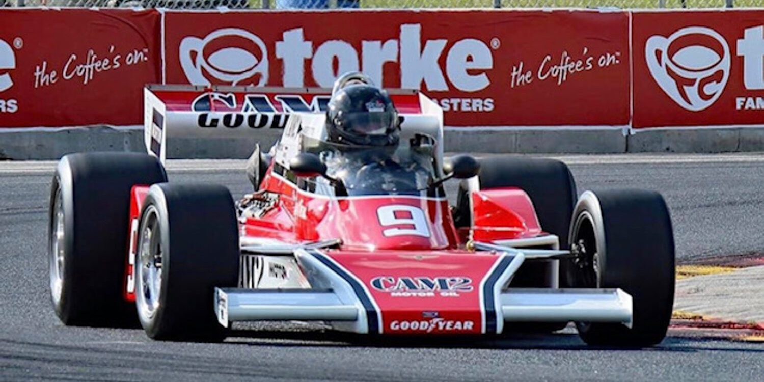 Jeff Urwin in the ex Penske/Andretti M24 McLaren at Road America 2021.