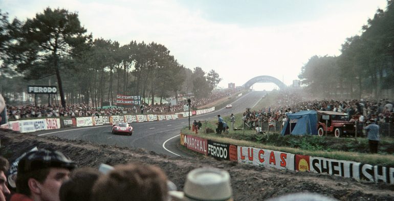John Surtees entering the esses in the Ferrari 330 P2.
