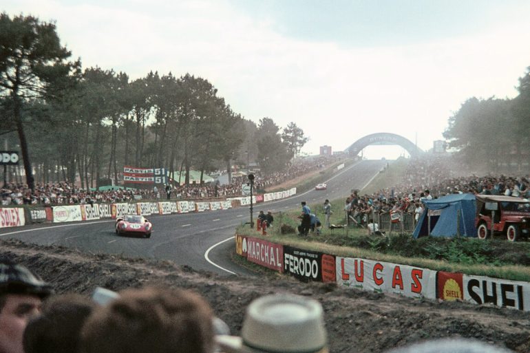 John Surtees entering the esses in the Ferrari 330 P2.