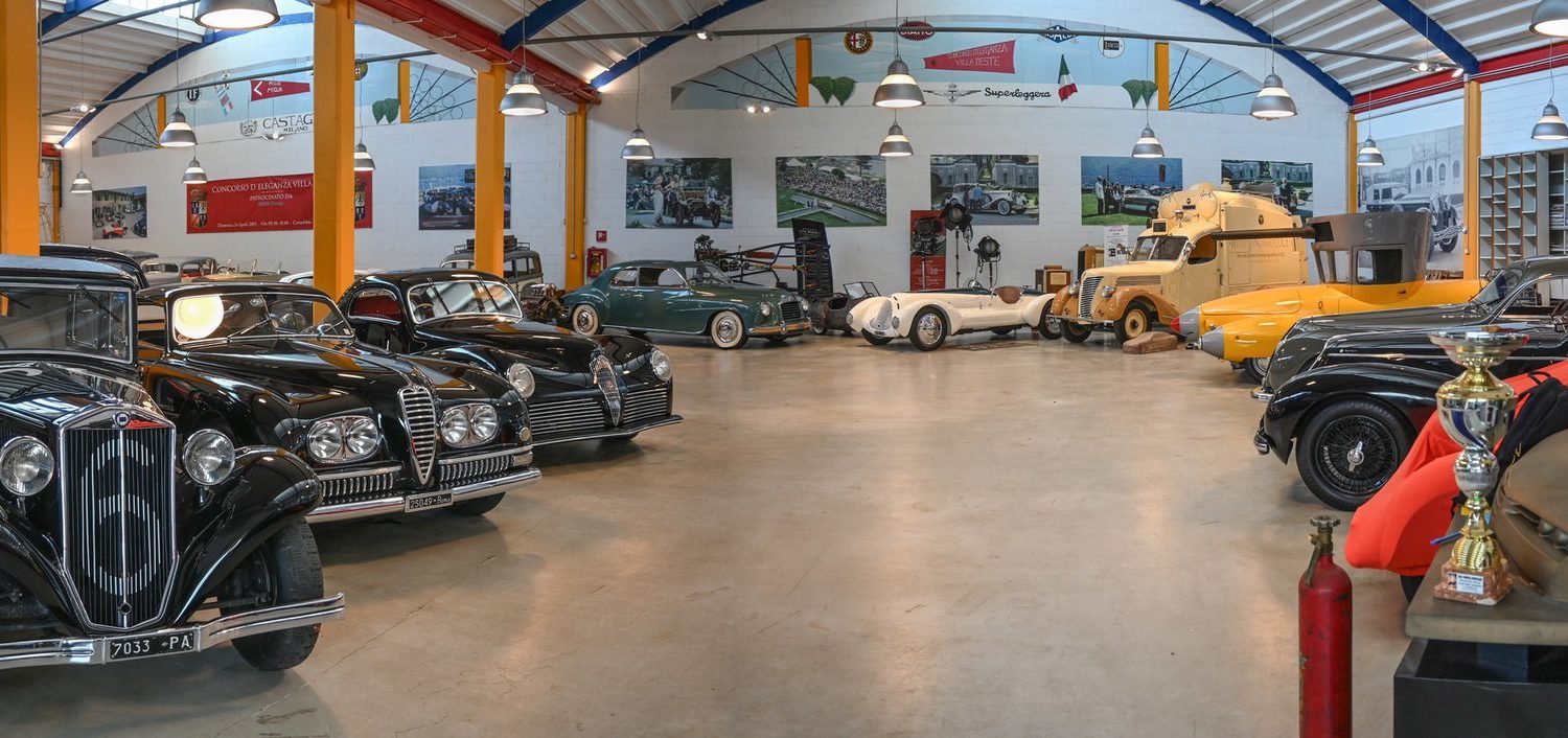 Cars on display in Lopresto Collection