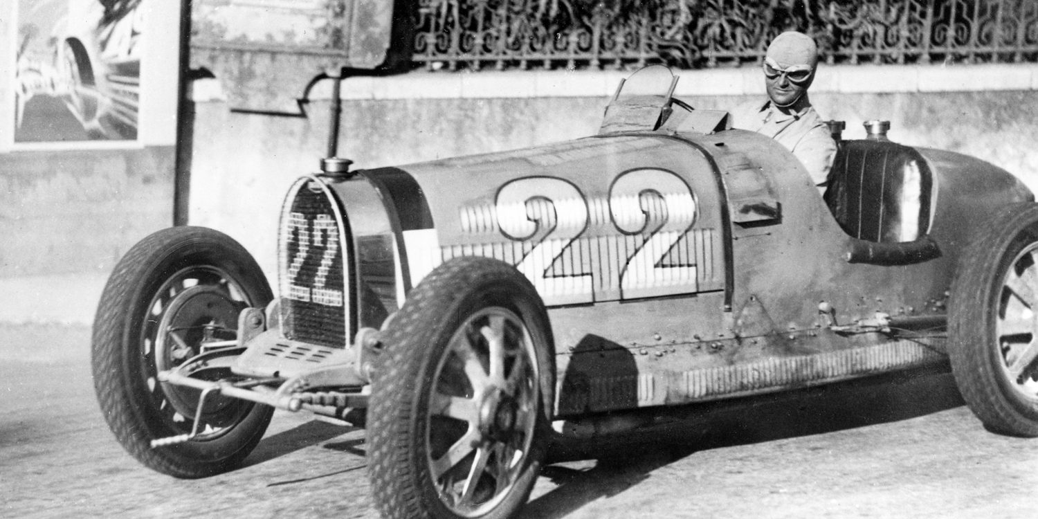 Louis Chiron in the Bugatti Type 51 at the Monaco Grand Prix, in 1931.