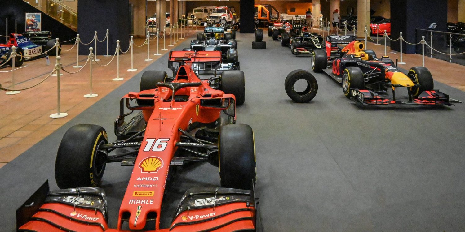 Race cars on display in Prince of Monaco's Royal Auto Collection