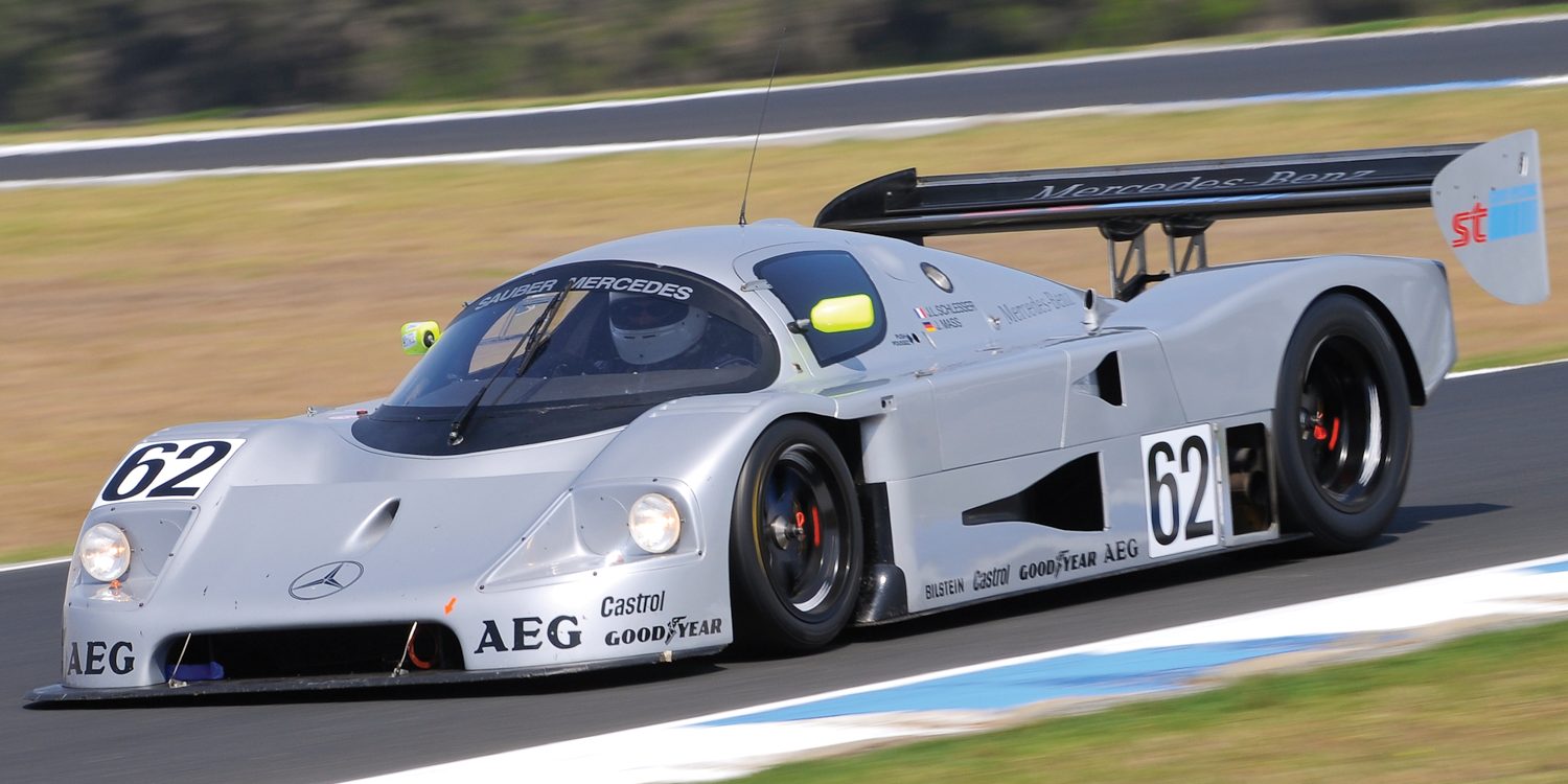 Rob Sharrard in the Sauber Mercedes. Ian Welsh Photo.