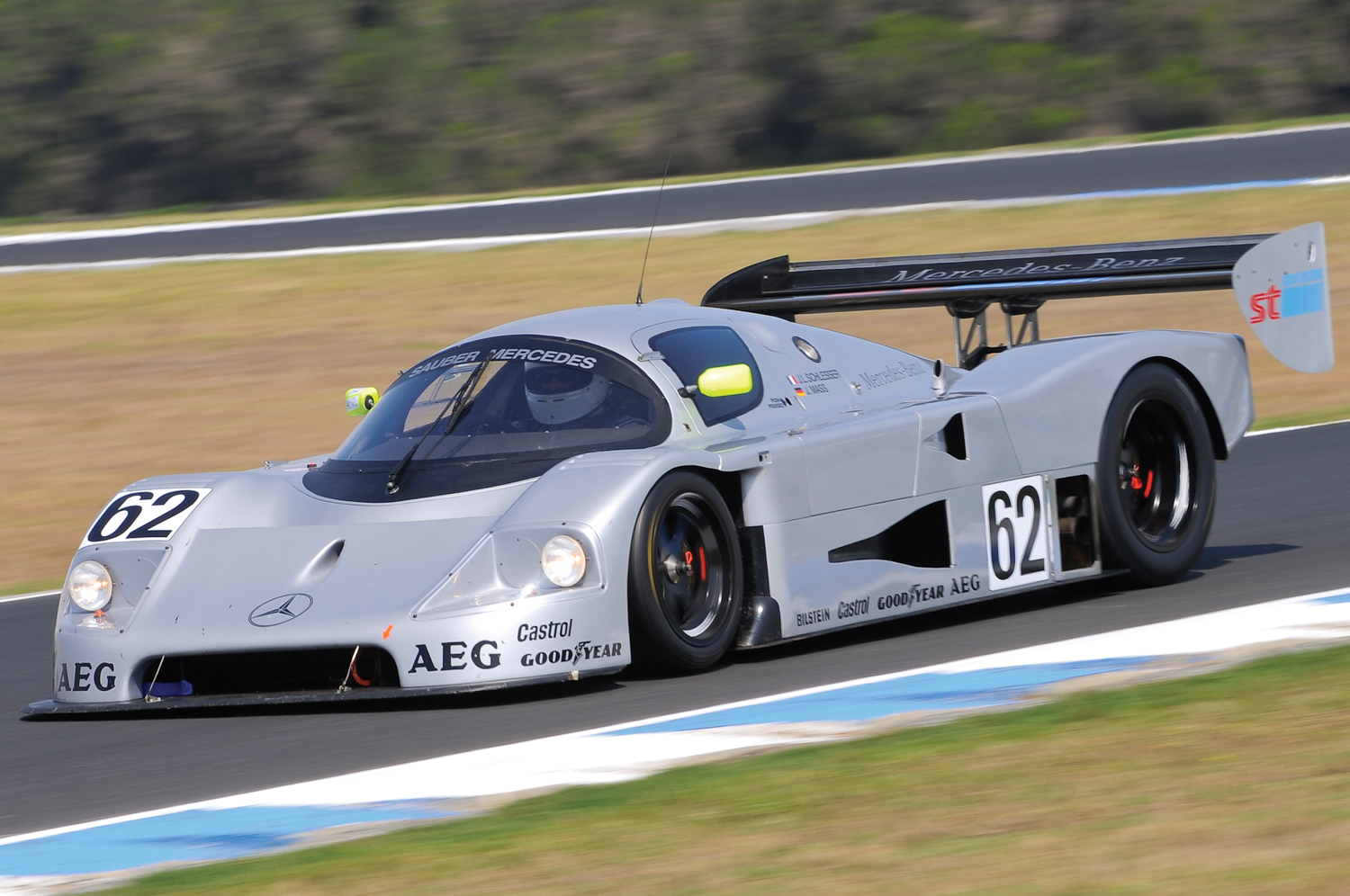 Rob Sharrard in the Sauber Mercedes. Ian Welsh Photo.