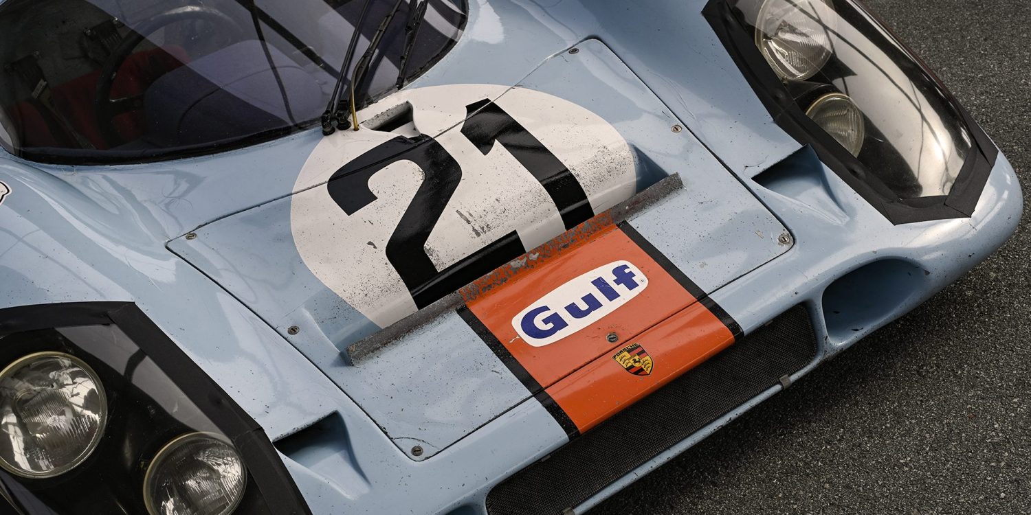 Closeup of Porsche 917 hood