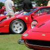 Red Ferraris at Concorso Italiano