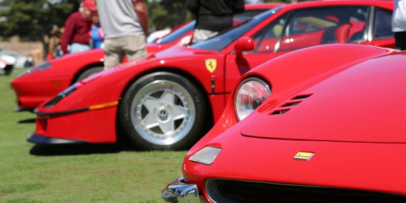 Red Ferraris at Concorso Italiano