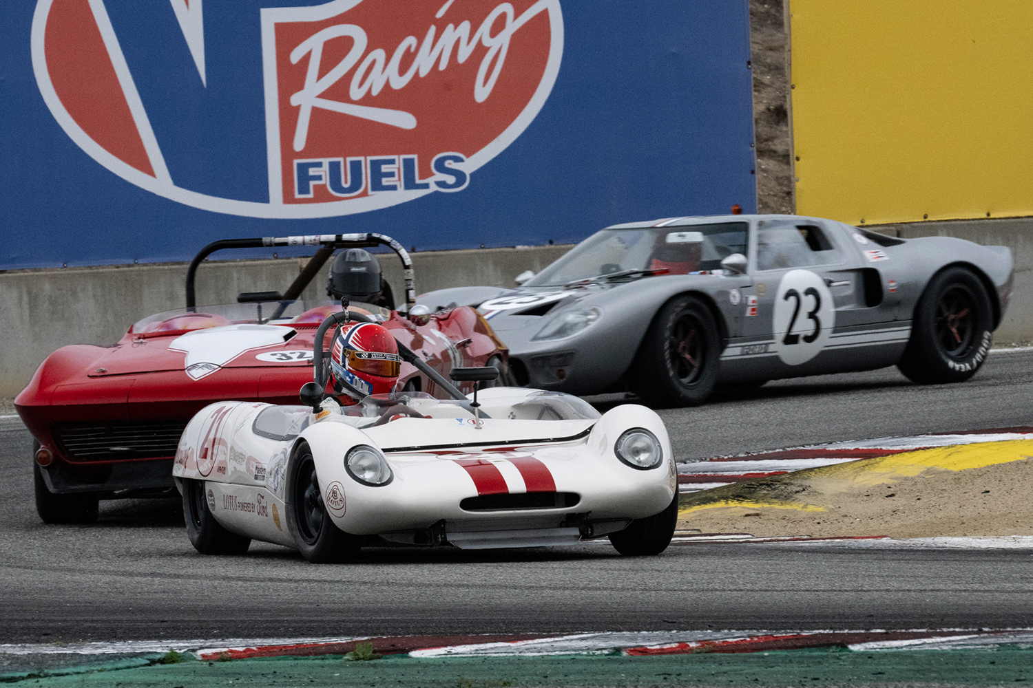 Geir Ramleth - 1963 Lotus 23B leads out of eleven Saturday afternoon. Dennis Gray
