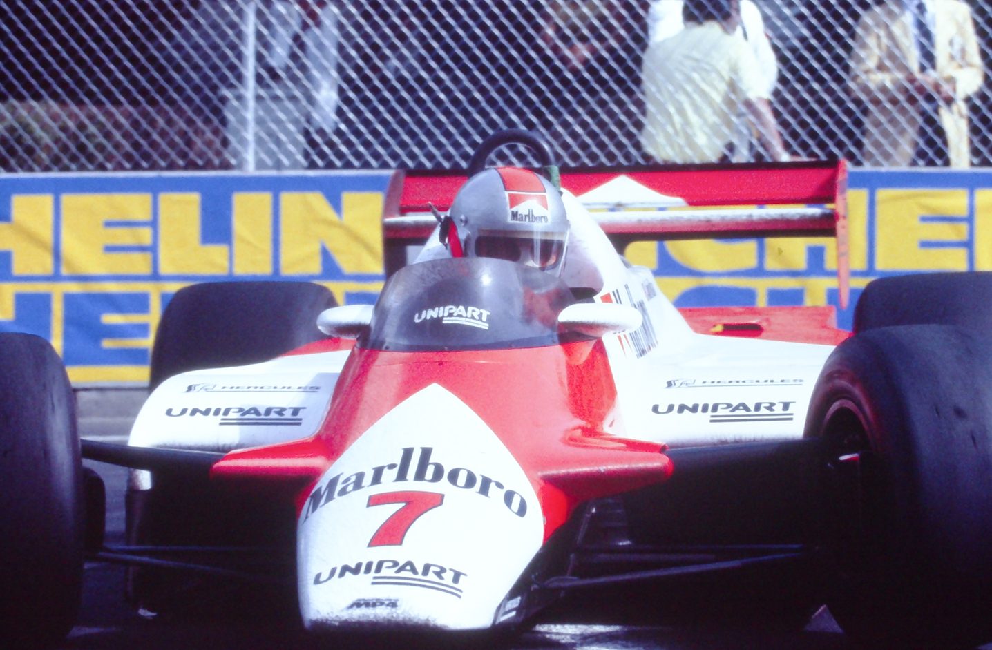 John Watson drove his McLaren-Ford from 17th to the win. 