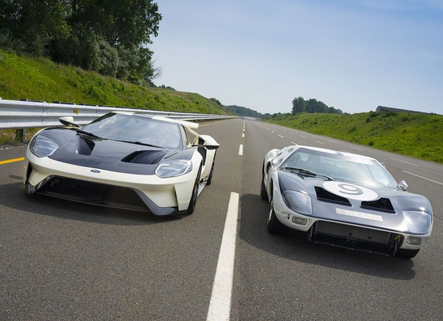2nd-gen Ford GT and the 1964 Ford GT prototype.