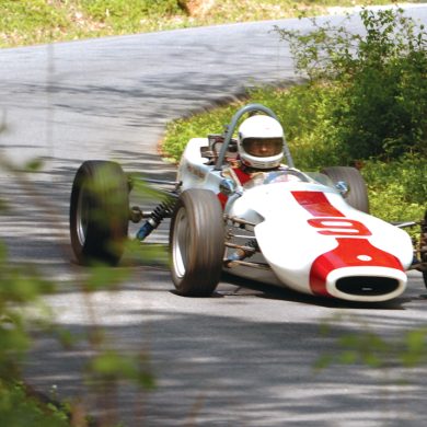 Michael Brodie in his 1968 Caldwell D9.Photo:Michael Casey-DiPleco