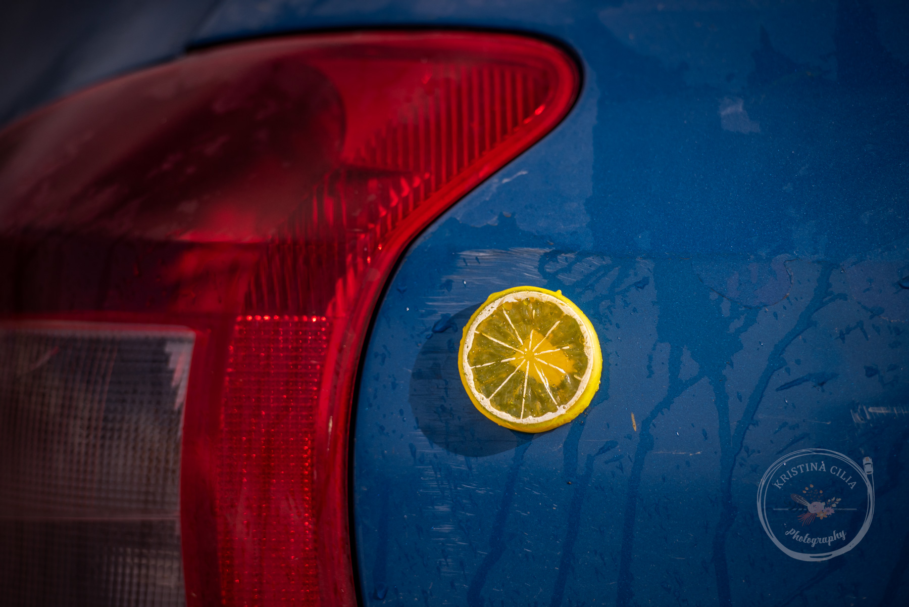Lemons livery on a 2005 Toyota Yaris