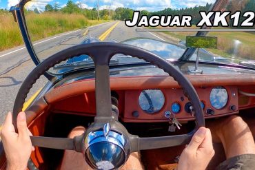Cruising In A 1954 Jaguar XK120 Roadster