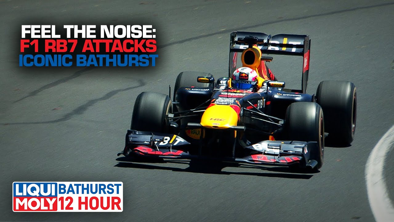 2011 Red Bull RB7 F1 Car Attacks Mount Panorama Circuit At Bathurst