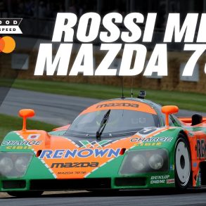 Valentino Rossi Drives The Le Mans Winner Mazda 787B At The Goodwood Festival Of Speed
