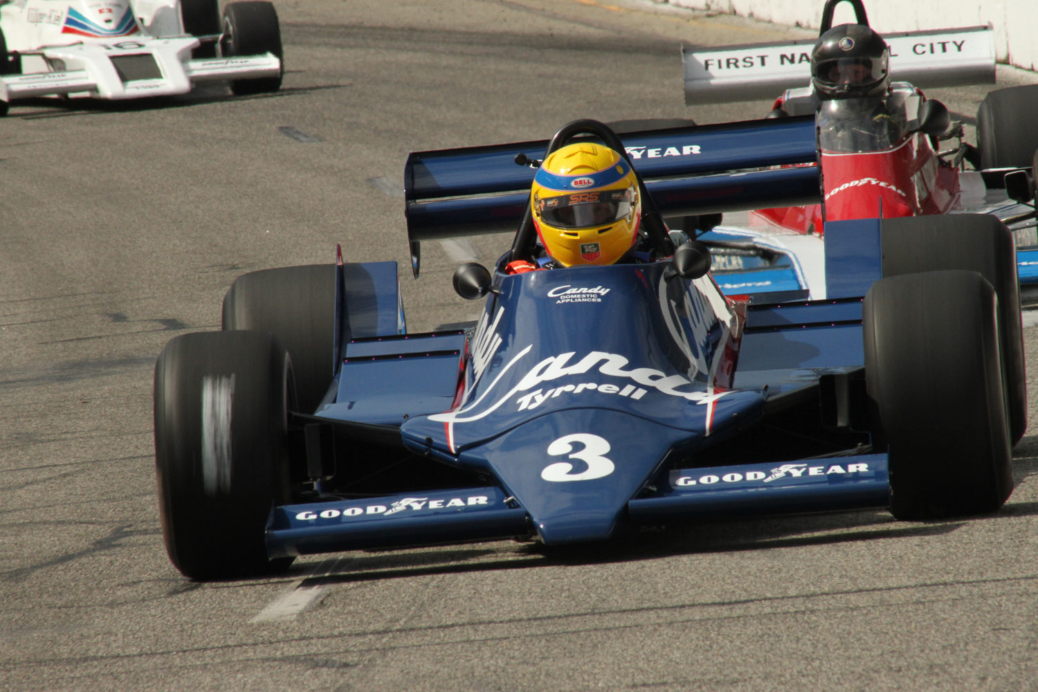 #  3 - 1976 Tyrrell 009 - Dwight Matheson / # 28 - 1976 Penske PC4 - Doug Mockett / # 16 - 1977 Shadow DN8 - Dean Baker Craig R. Edwards