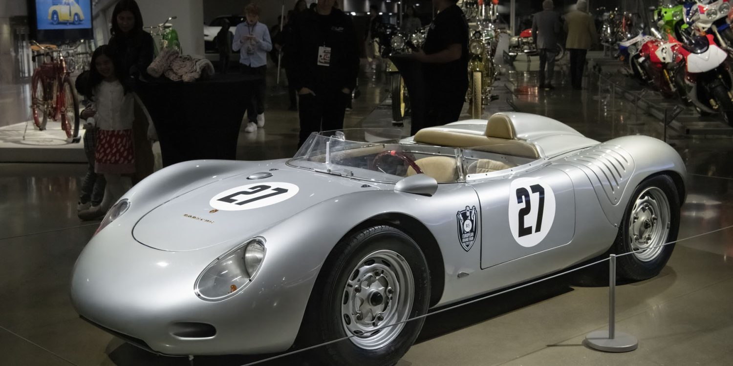 Former US Air Force pilot Roy Schechter opened a Porsche and Volkswagen dealership in Florida in 1947 and raced this Porsche 718 RSK, which he drove to a victory in the 4th Annual Courtland Sports Car Races in Alabama in 1959. Photo © 2023 Rex McAfee RexMcAfee@gmail.com