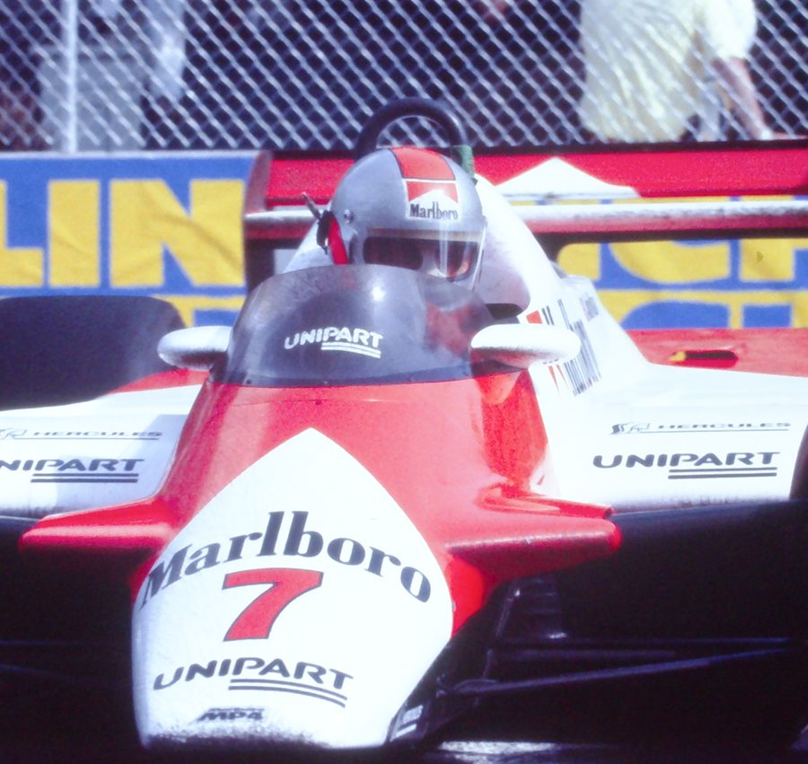 John Watson drove his McLaren-Ford from 17th to the win.