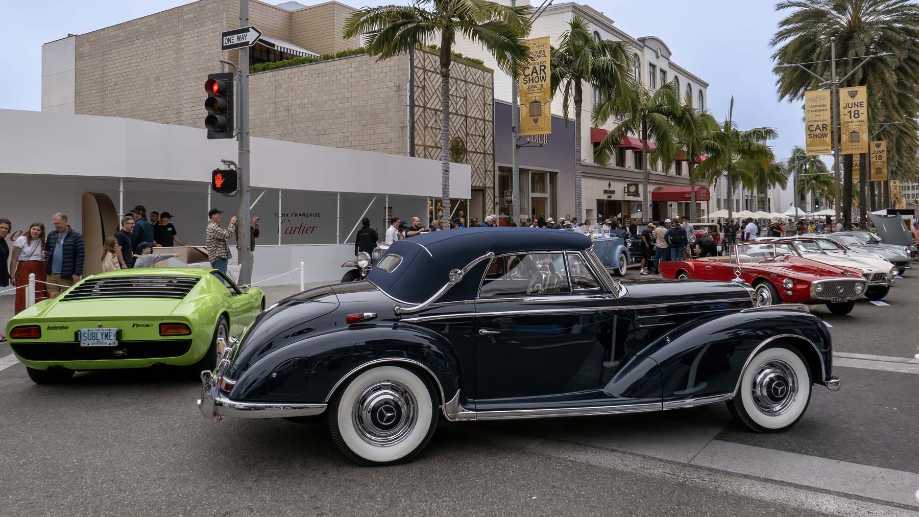 4K] Classic Supercars in Rodeo Drive Beverly Hills 2022 Concours d