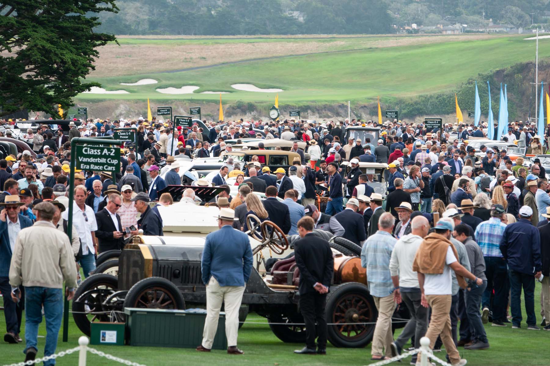 No shortage of patrons attending this year’s Pebble Beach Concours d’Elegance ®. Photo © 2023 Rolex Tom O'Neal