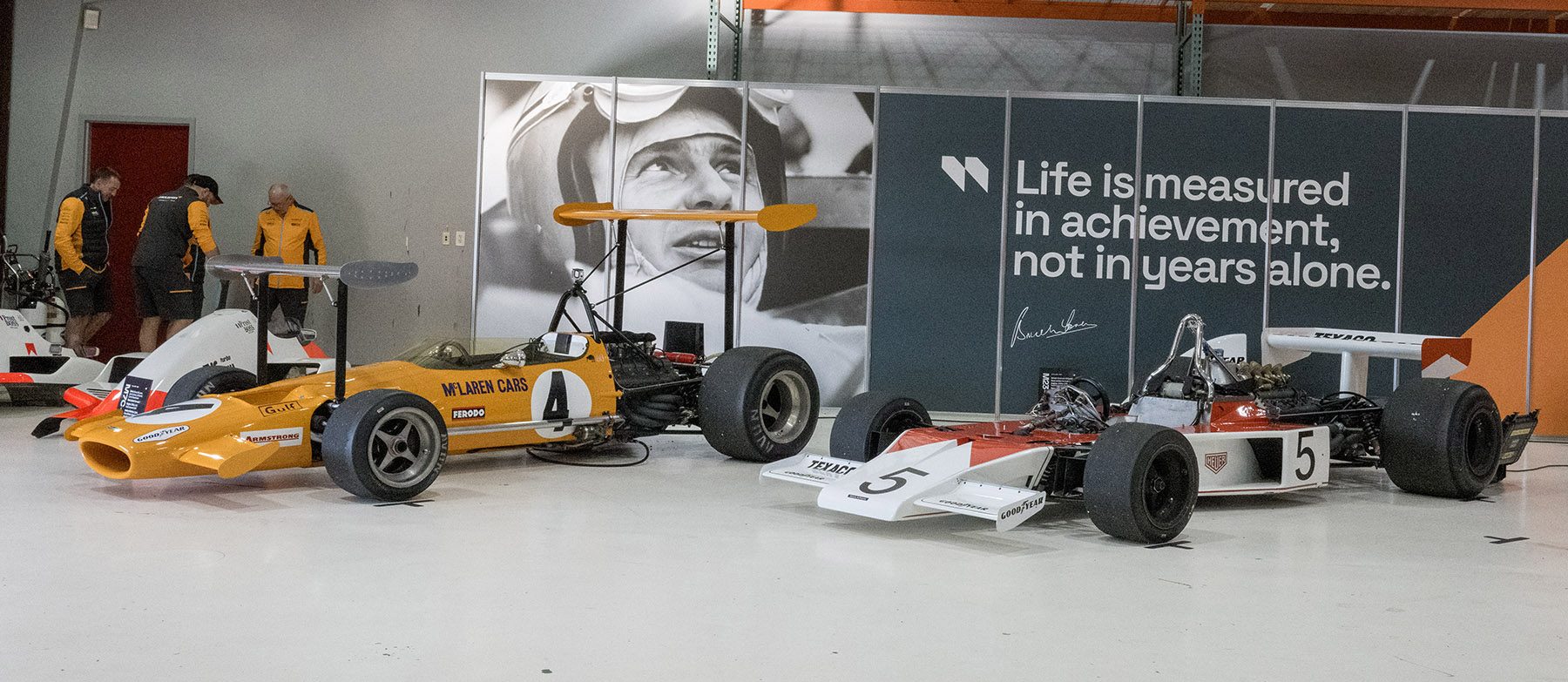 McLaren formula 1 heritage exhibit - Copyright bill@historicmotorprints.com Bill Wagenblatt