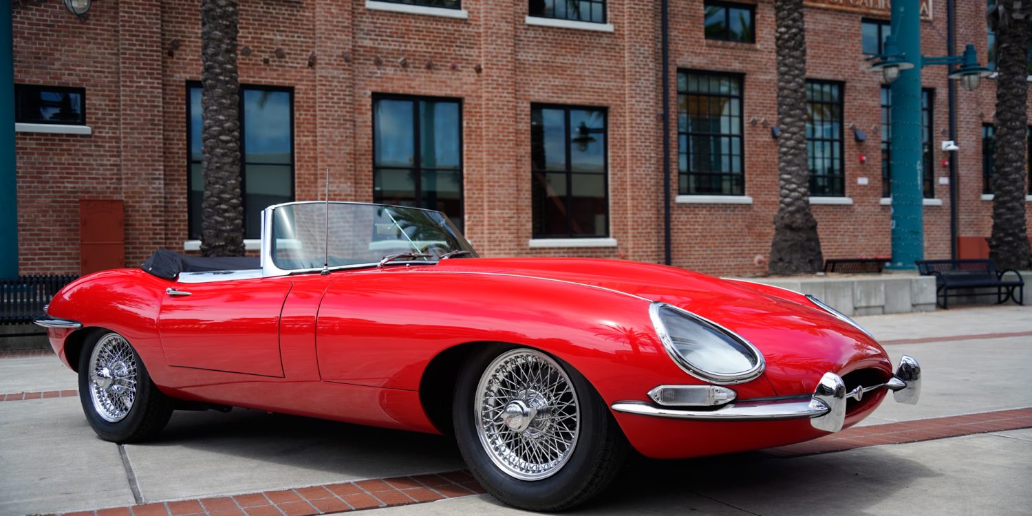 red Jaguar E-Type