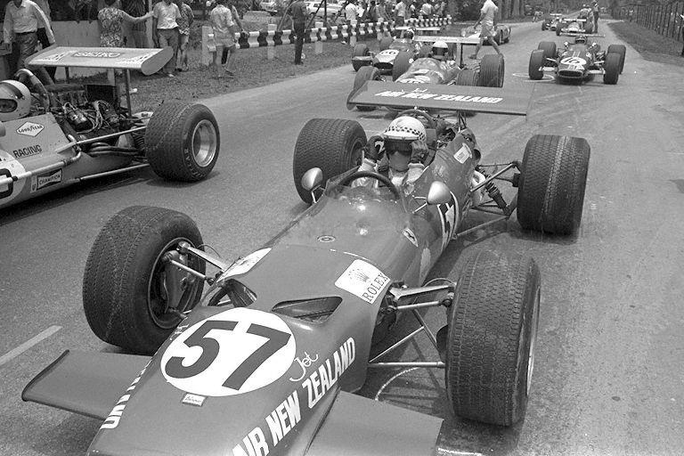 Aboard the Ferrari 246T, Graeme Lawrence gets ready for the start of the 1970 Singapore GP. Photo courtesy of the SNL