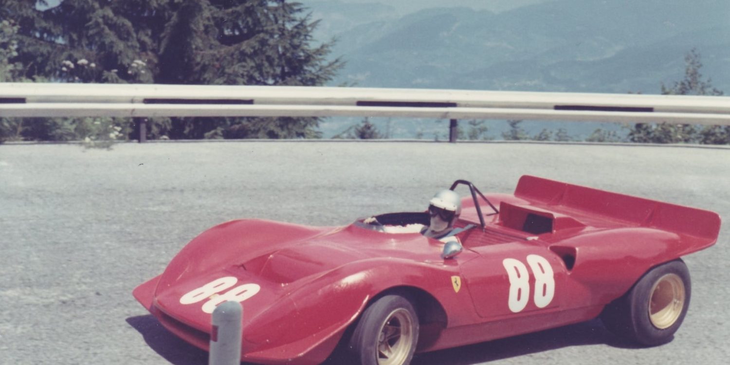 Peter Schetty and the 212E climb the slopes of the Trentino mountains, during the XXIX edition of the Trento-Bondone. Credits: Carlo Biasiotto.