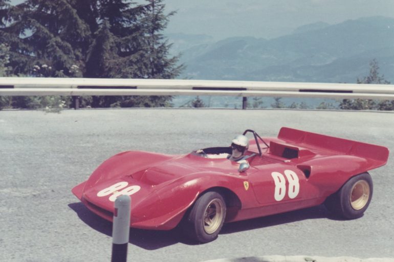 Peter Schetty and the 212E climb the slopes of the Trentino mountains, during the XXIX edition of the Trento-Bondone. Credits: Carlo Biasiotto.