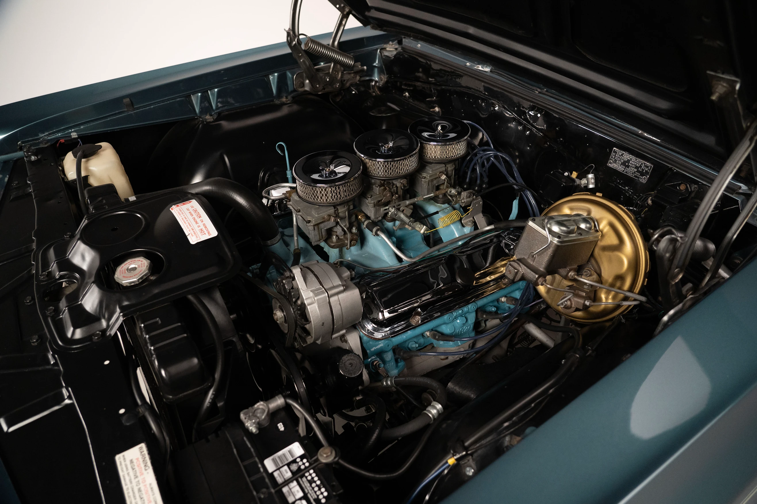 Photo of a 1965 Pontiac GTO coupe retored 389 V8 engine