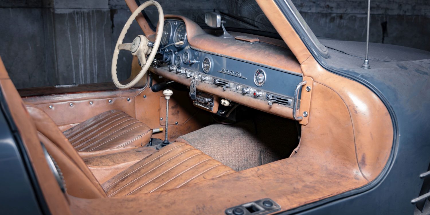 Interior of a 1956 Mercedes 300 SL