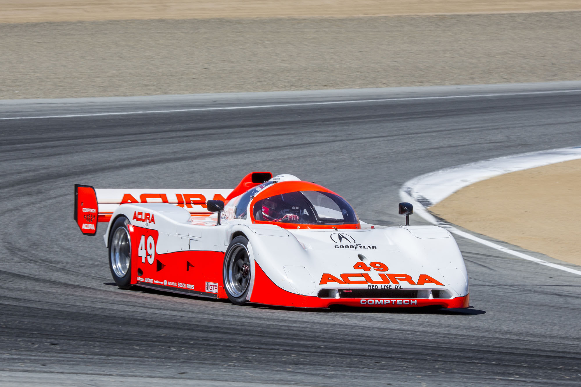 Parker Johnstone in the Spice Acura at the Monterey Motorsports Honda